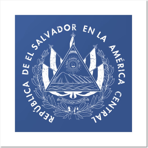 Republica de El Salvador - Escudo de El Salvador Wall Art by verde